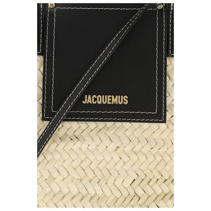 Beige Raffia Shoulder Bag