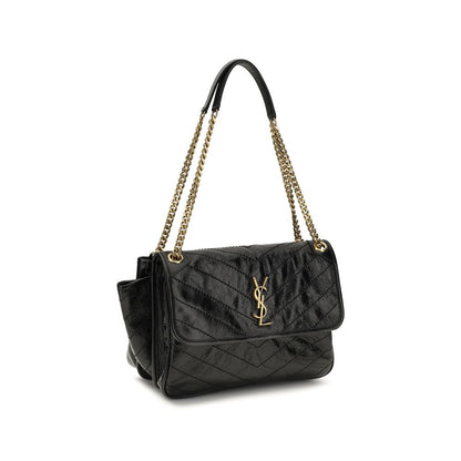Black Calf Leather Bos Taurus Shoulder Bag