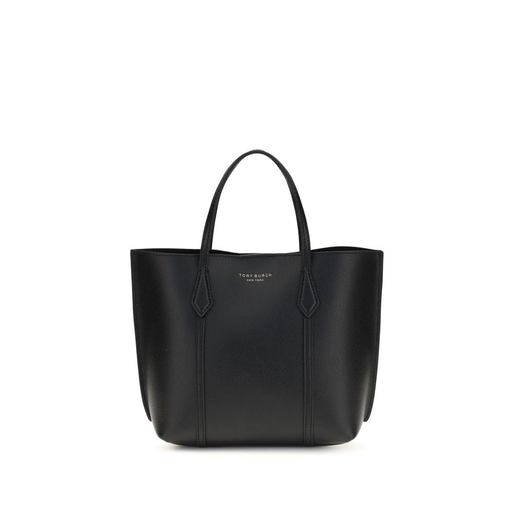 Tory Burch Perry Black Calf Leather Tote Bag