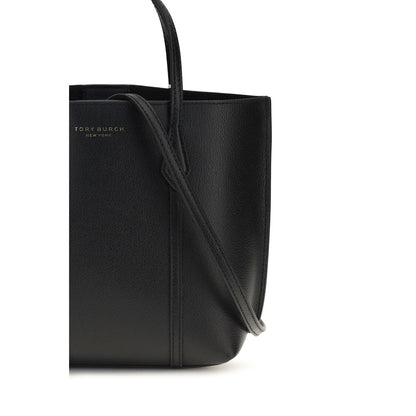 Tory Burch Perry Black Calf Leather Tote Bag