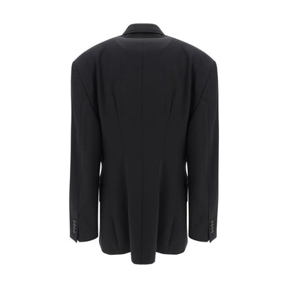 Balenciaga Black Double-Breasted Wool Blazer