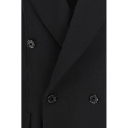 Balenciaga Black Double-Breasted Wool Blazer