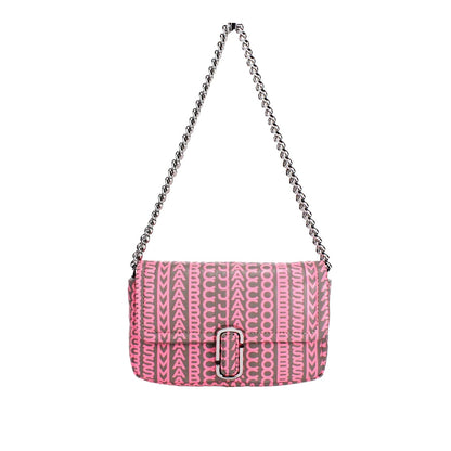 Marc Jacobs The J Marc Neon Pink Monogram Leather Mini Shoulder Bag