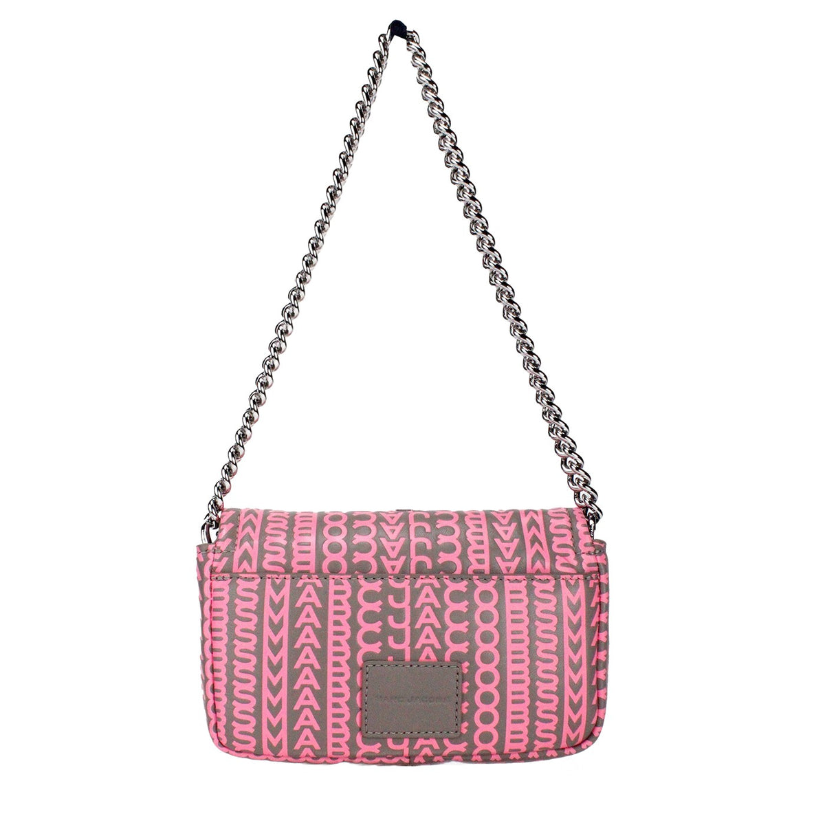 Marc Jacobs The J Marc Neon Pink Monogram Leather Mini Shoulder Bag