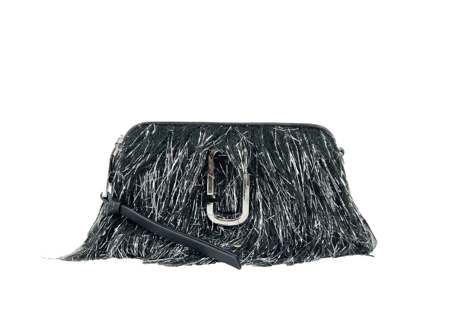 Marc Jacobs The Snapshot Creature Black Fur and Leather Crossbody Bag