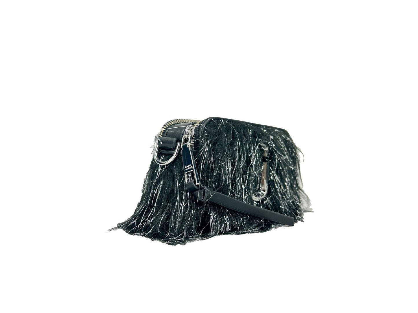 Marc Jacobs The Snapshot Creature Black Fur and Leather Crossbody Bag