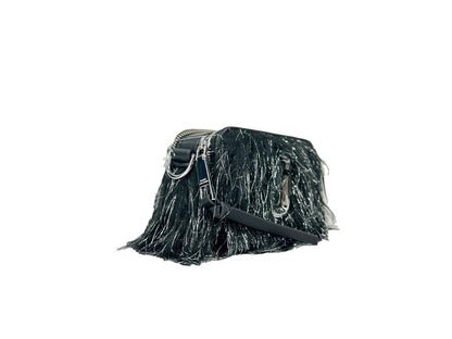 Marc Jacobs The Snapshot Creature Black Fur and Leather Crossbody Bag