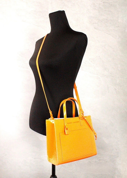 Marc Jacobs The Mini Grind Scorched Patent Leather Crossbody Bag
