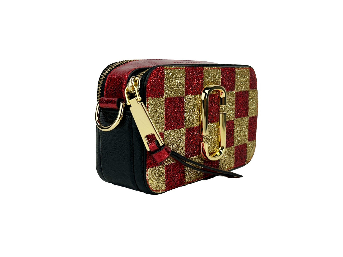 Marc Jacobs The Snapshot New Gold Multi Glitter Leather Crossbody Bag