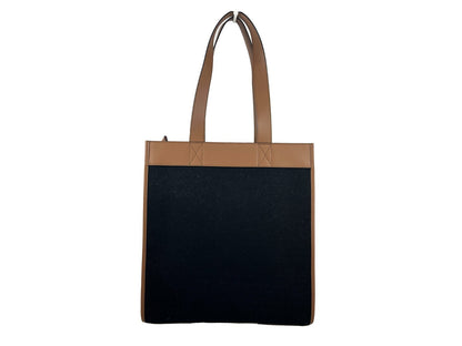 Burberry Small Manzon Pocket Tote in Black and Brown