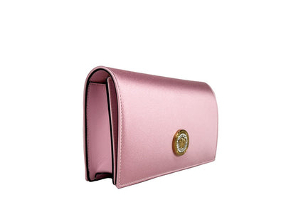 Versace La Medusa Mini Crystal-Embellished Satin Top-Handle Bag