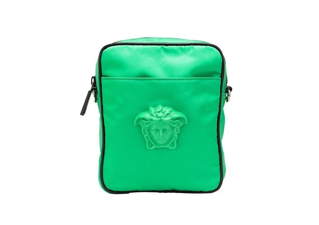 Versace Medusa Biggie Green Nylon Crossbody Bag