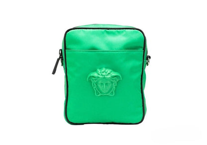 Versace Medusa Biggie Green Nylon Crossbody Bag
