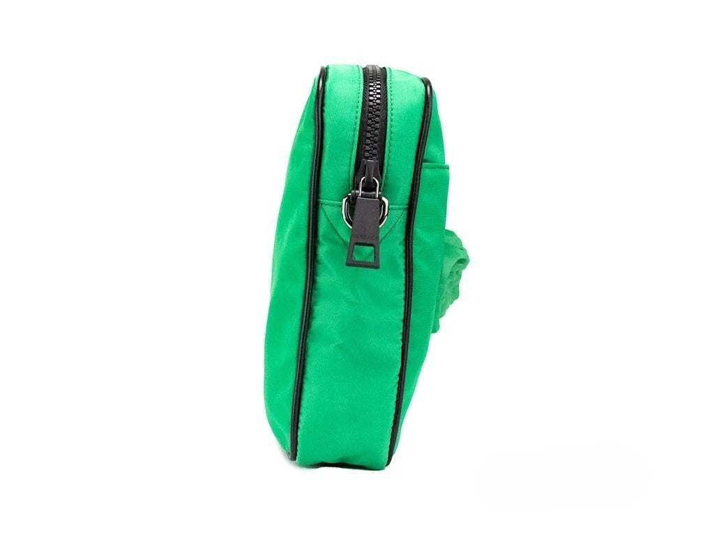 Versace Medusa Biggie Green Nylon Crossbody Bag