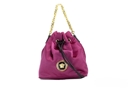 Versace Medusa Dahlia Nylon Bucket Crossbody Bag