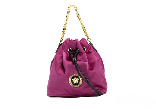 Versace Medusa Dahlia Nylon Bucket Crossbody Bag