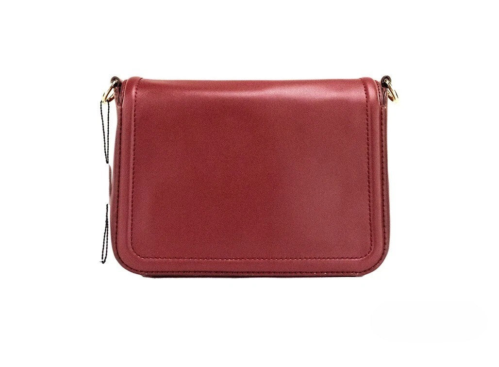 Marc Jacobs Metal Signet Syrah Smooth Leather Flap Crossbody Bag