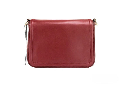 Marc Jacobs Metal Signet Syrah Smooth Leather Flap Crossbody Bag