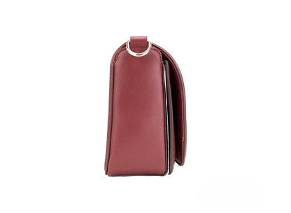 Marc Jacobs Metal Signet Syrah Smooth Leather Flap Crossbody Bag