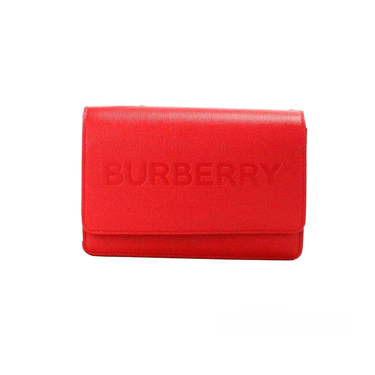 Burberry Small Hampshire Military Red Leather Crossbody Bag