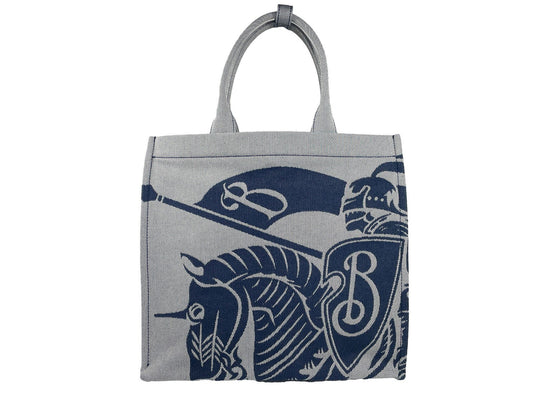 Burberry Medium EKD Navy Canvas Tote Bag