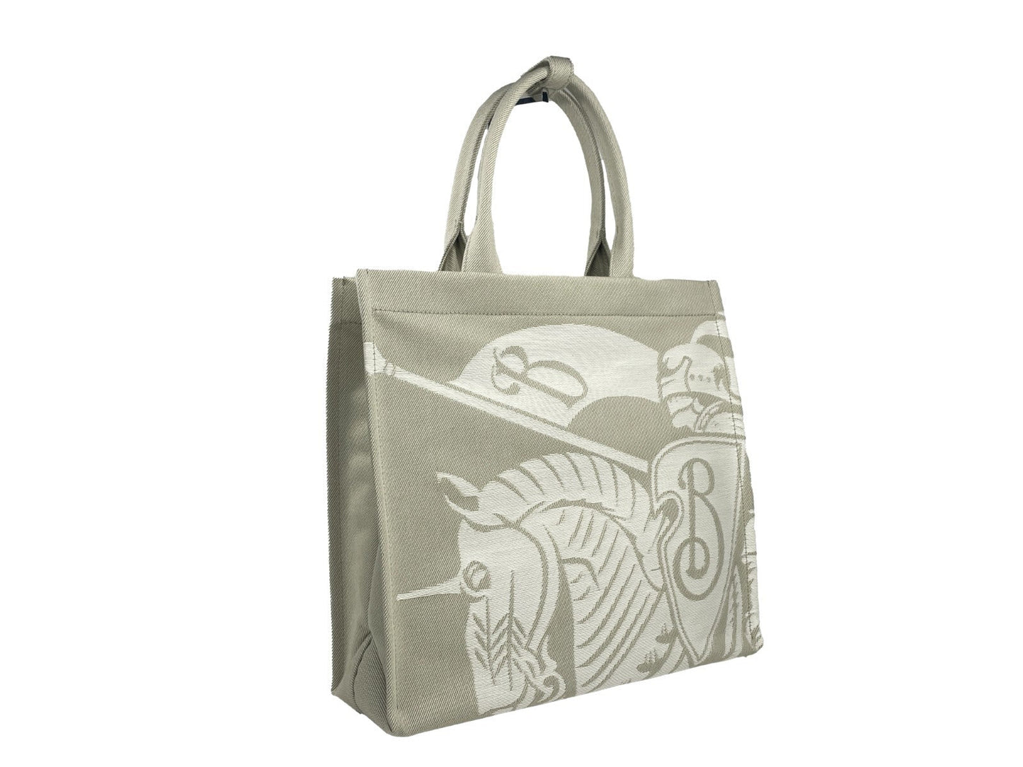 Burberry EKD Hunter Natural Canvas Tote Bag