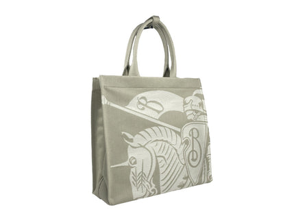 Burberry EKD Hunter Natural Canvas Tote Bag