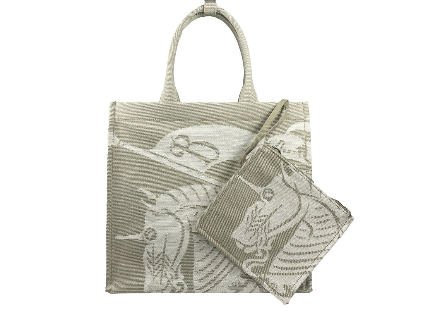 Burberry EKD Hunter Natural Canvas Tote Bag
