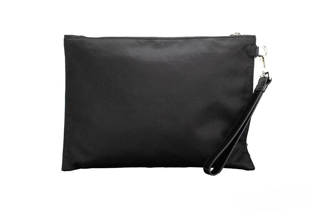 Versace Medusa Black Nylon Clutch