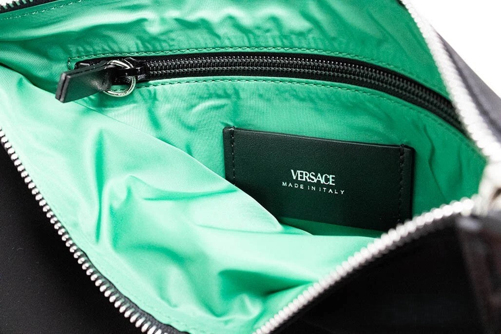 Versace Medusa Black Nylon Clutch