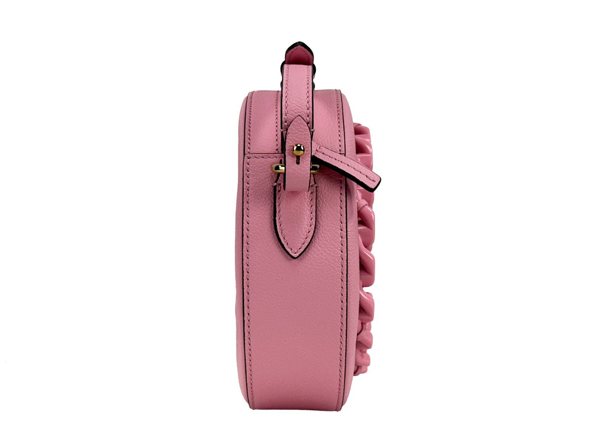 Versace La Medusa Pink Grained Leather Camera Bag