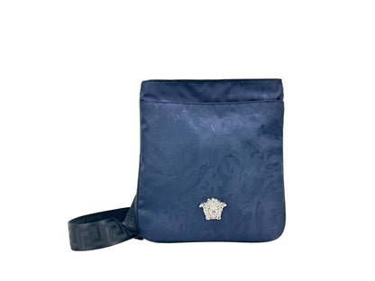 Versace La Greca Signature Flat Crossbody Bag