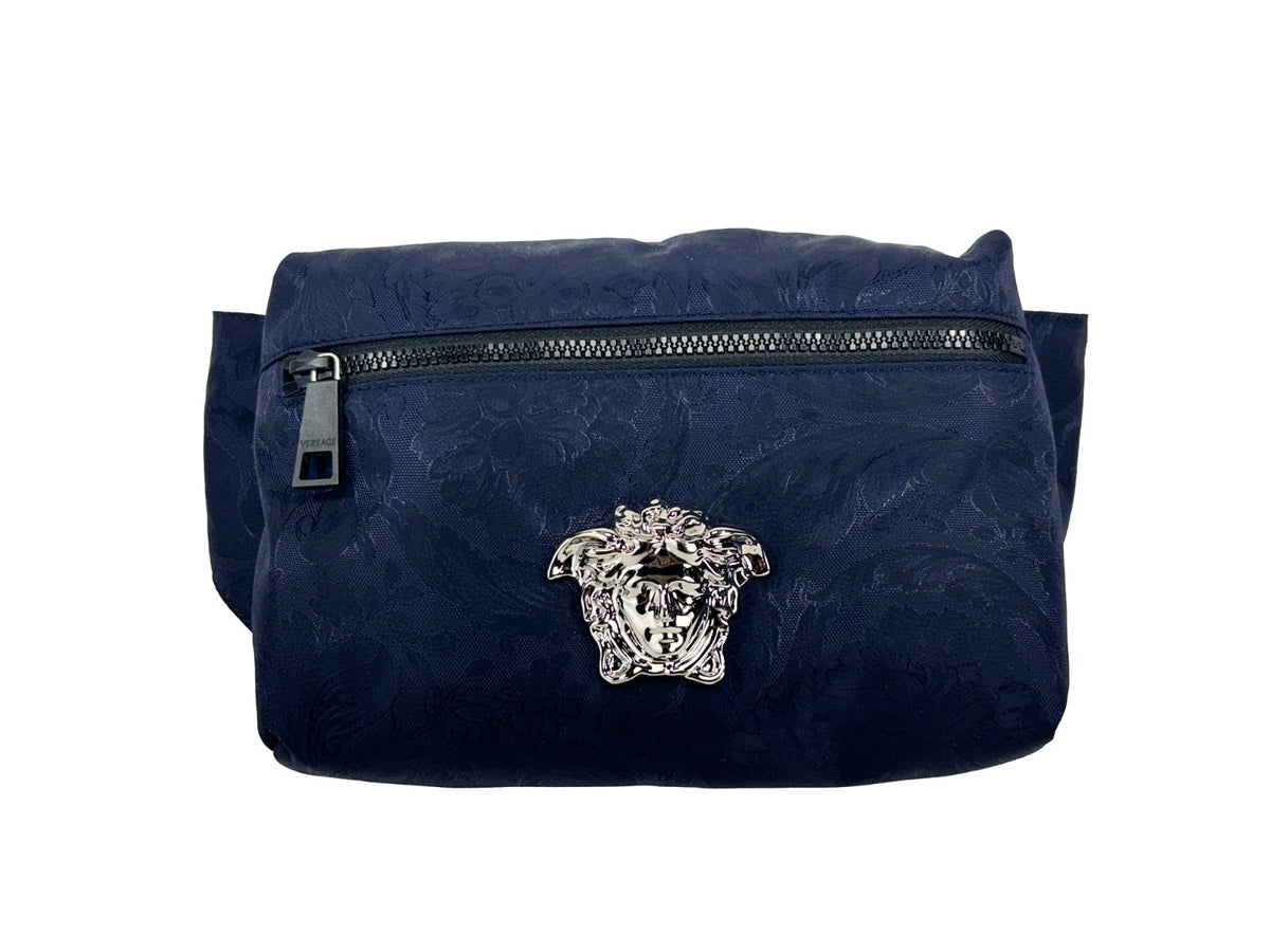 Versace Medusa Navy Nylon Belt Bag