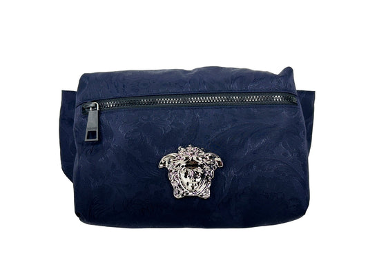 Versace Medusa Navy Nylon Belt Bag