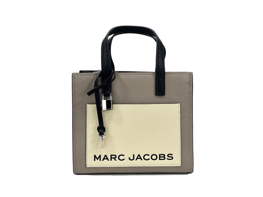 Marc Jacobs The Grind Mini Concrete Multi Pebbled Leather Tote Bag