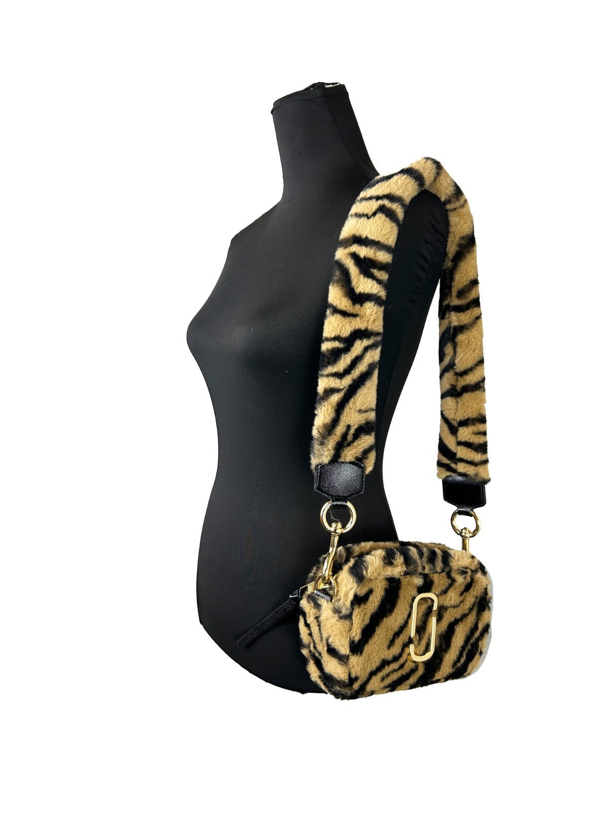 Marc Jacobs The Snapshot Tiger Faux Fur Crossbody Bag