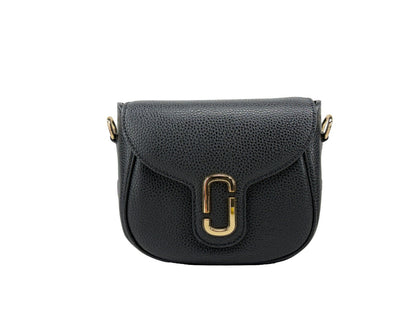 Marc Jacobs The Saddle Bag Black Pebble Leather Crossbody Bag
