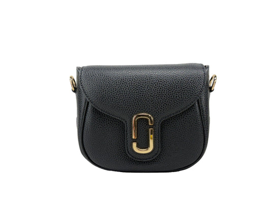 Marc Jacobs The Saddle Bag Black Pebble Leather Crossbody Bag