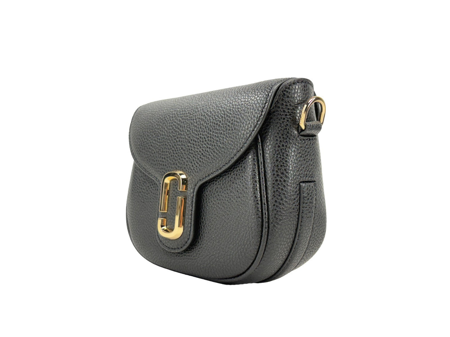 Marc Jacobs The Saddle Bag Black Pebble Leather Crossbody Bag