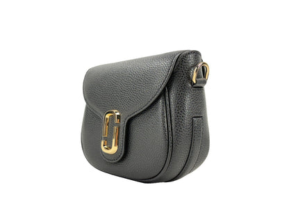 Marc Jacobs The Saddle Bag Black Pebble Leather Crossbody Bag