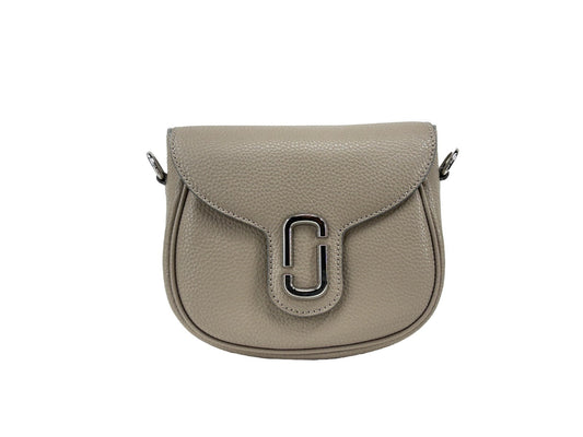 Marc Jacobs The Saddle Cement Leather Crossbody Bag