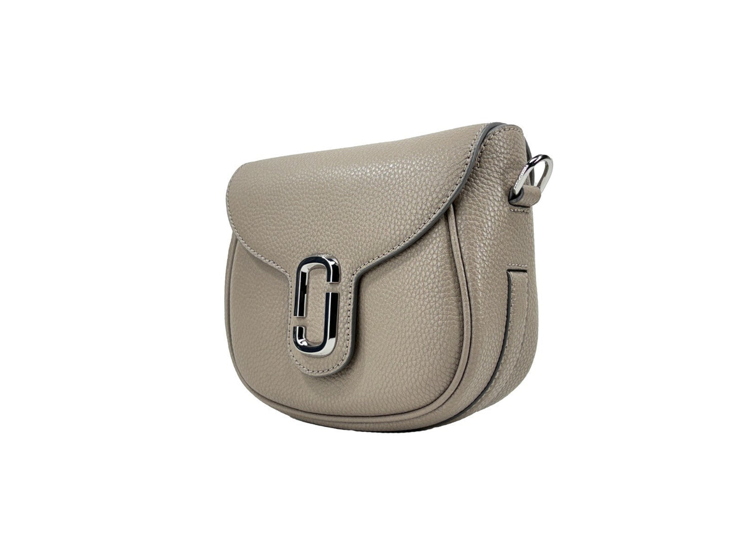 Marc Jacobs The Saddle Cement Leather Crossbody Bag