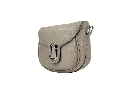 Marc Jacobs The Saddle Cement Leather Crossbody Bag