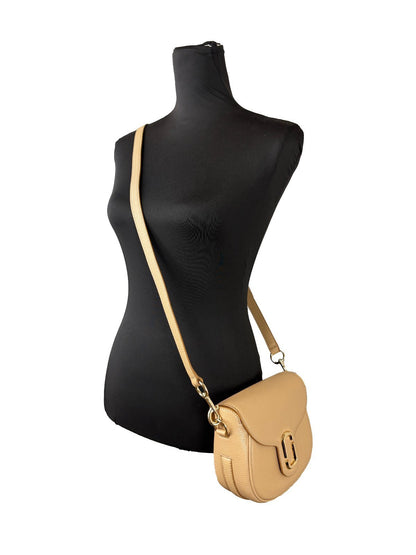 Marc Jacobs The Saddle Bag Camel Pebble Leather Crossbody Bag