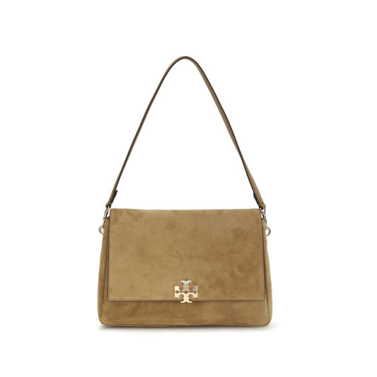 Tory Burch Charlie Beige Calf Leather Shoulder Bag