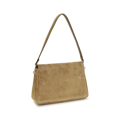Tory Burch Charlie Beige Calf Leather Shoulder Bag