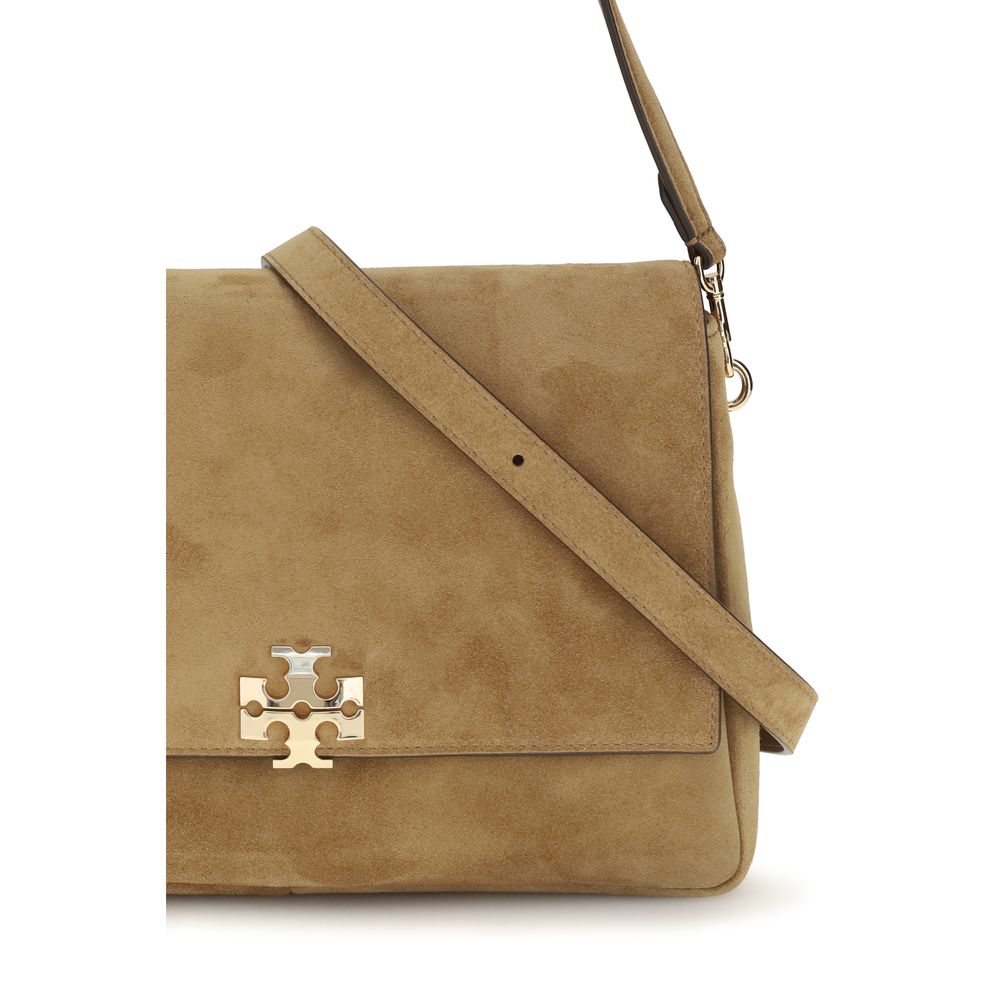 Tory Burch Charlie Beige Calf Leather Shoulder Bag