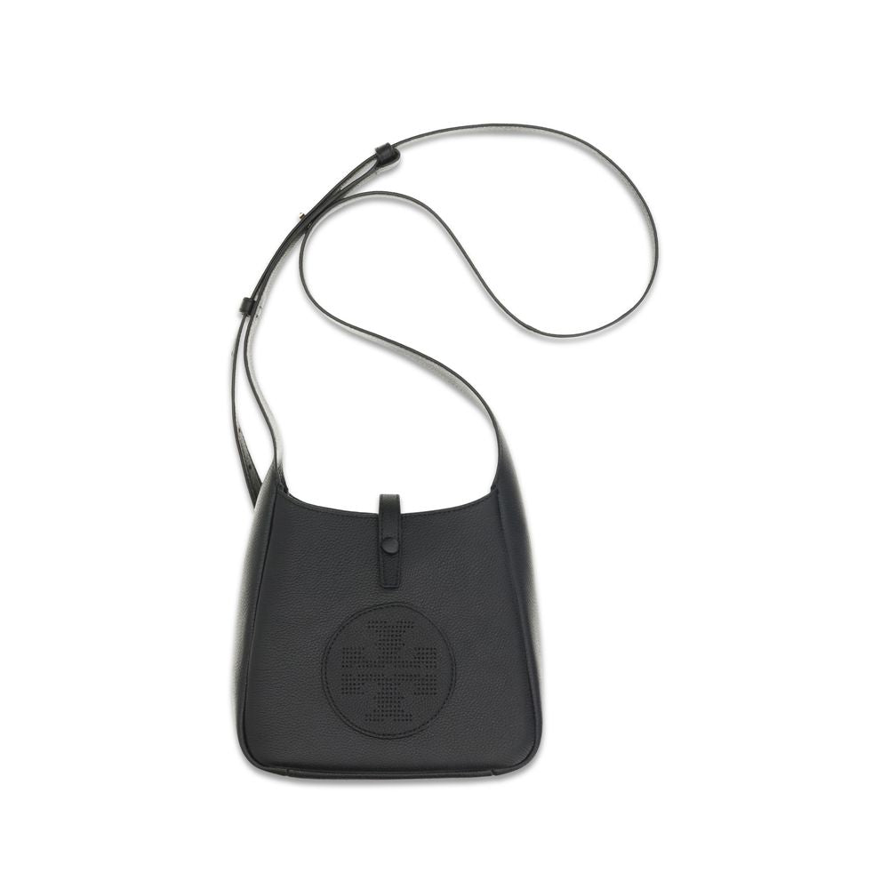 Tory Burch Miller Swing Black Pebbled Leather Crossbody Bag