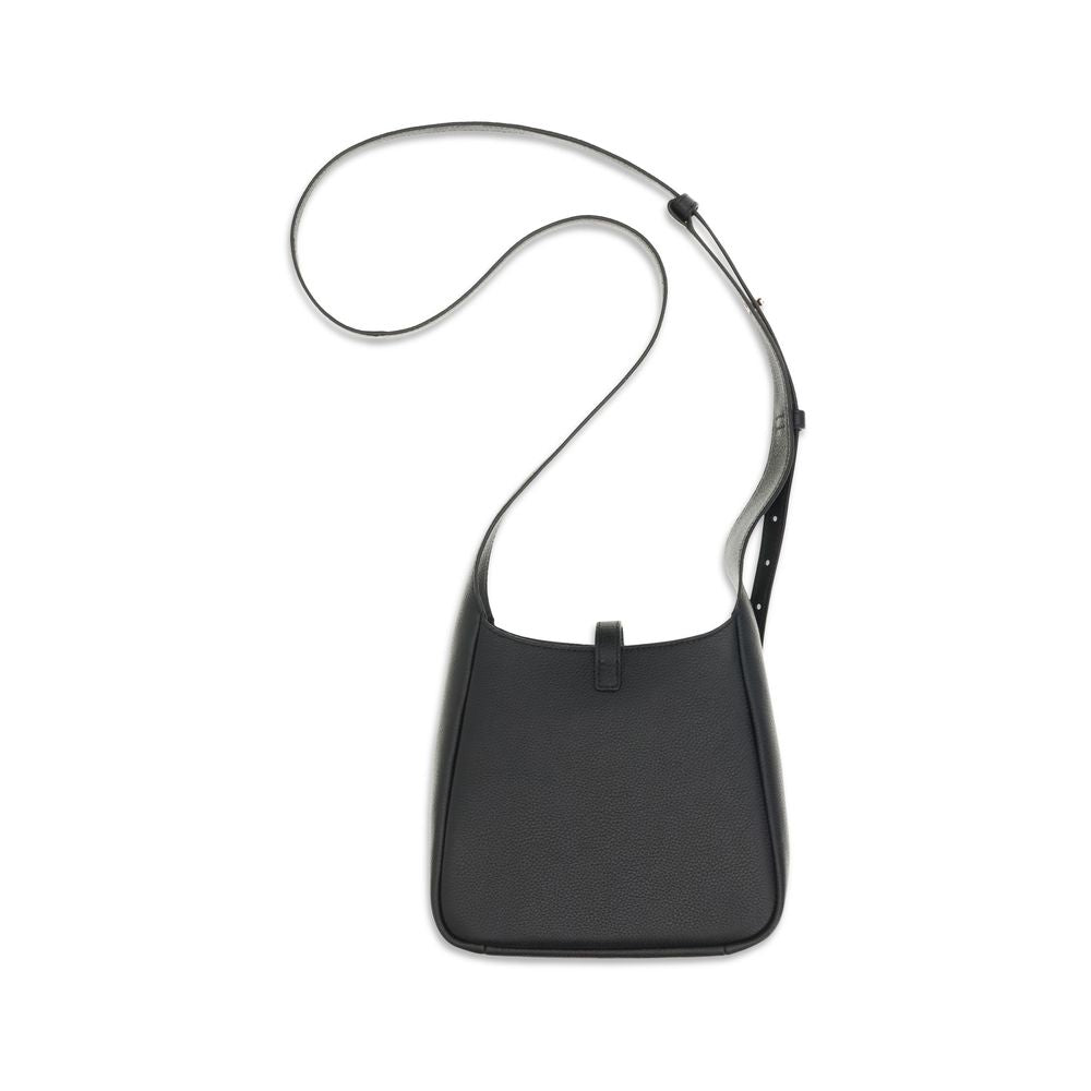 Tory Burch Miller Swing Black Pebbled Leather Crossbody Bag