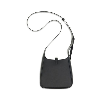 Tory Burch Miller Swing Black Pebbled Leather Crossbody Bag